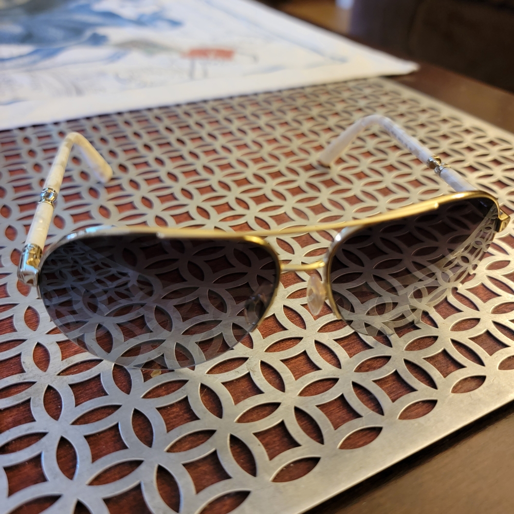 Dolce & Gabbana Italy Stylish Gold Cream Sunglasses DG2115